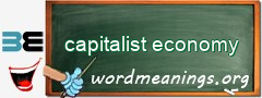 WordMeaning blackboard for capitalist economy